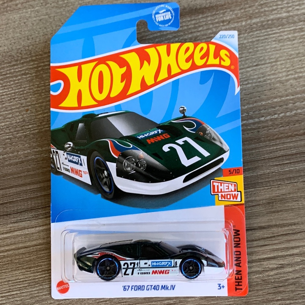 Hot Wheels GT 67 Ford GT40 Mk.IV Car HotWheels Then Now Mark 4 Sport Car New